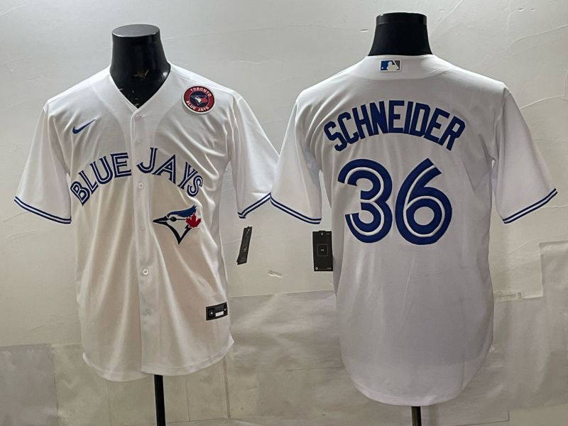 Men 2025 Toronto Blue Jays #36 Schneider white Game Nike MLB Jersey style 05